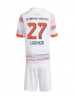 Billige Bayern Munich Konrad Laimer #27 Bortedraktsett Barn 2025-26 Kortermet (+ Korte bukser)